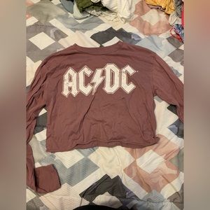 AC/DC Crop top long sleeves